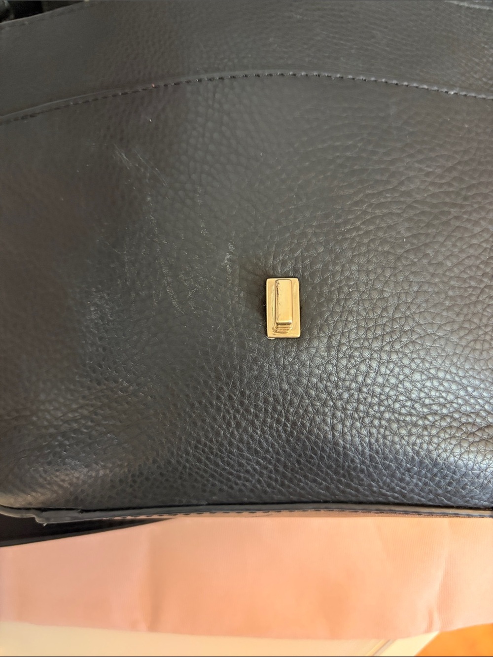 RADLEY LONDON Black Leather Crossbody with Cream Floral Cutouts and Gold Lock - Picture 9 of 16